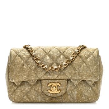 chanel pearly caviar gold mini|CHANEL.